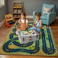 thumbnail image 3 of Socofuz Children's Track Road Map Activity Area Rug, 5'x7' Non-Slip Children's Carpet for Children's Bedrooms and Playrooms, 3 of 10