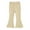Beige, variant on Timegard Toddler Girls Clothes Ribbed Cute Flare Leggings Casual Comfy Stretch Homewear Trousers Fashion