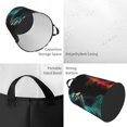 thumbnail image 2 of Balery Neon Spectrum Cat Portrait Cesta de ropa redonda con asas, impermeable, independiente, para ropa, juguetes, dormitorio y familia-Medium, 2 of 6