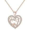 thumbnail image 3 of XWSHYW Anillos Collar de Corazón Regalo de Navidad Corazón Hueco Collar de Corazón Envuelto Joyería Diamante Collar de Latido Del Corazón Amistad, 3 of 6
