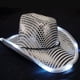thumbnail image 5 of Sombrero de vaquero con iluminación LED, blanco parpadeante, para mujeres y hombres, 5 of 7