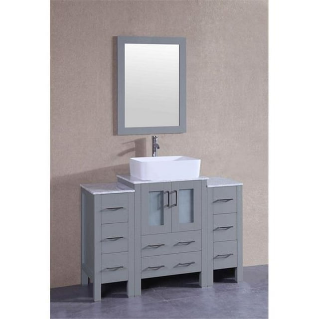Mercury Import Group AGR124RCCM2S Ensemble de Vanité Simple 48 Po Bosconi - Gris
