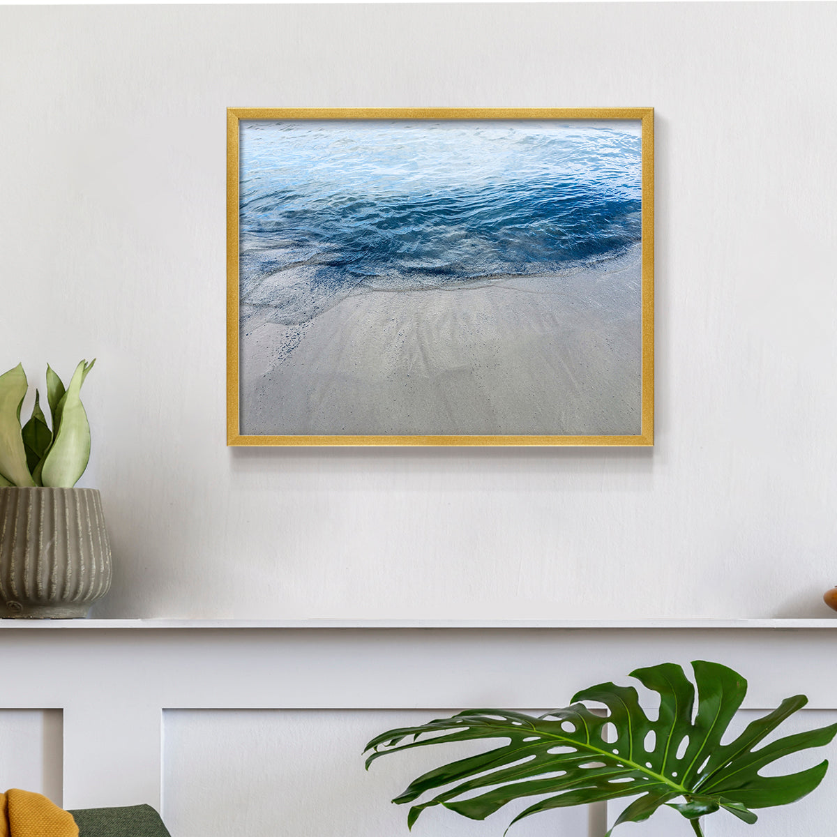 Aegean Blue Water by Nan - Restickable Framed Giclée Print