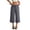 Dark Gray, variant on CIENVNSTG Women's Capri Pants Summer Drawstring High Waist Wide Leg Pants Beach Casual Solid Color Lounge Palazzo Capri Trouser with Pockets White L