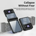 thumbnail image 7 of Clear Case for Samsung Galaxy Z Flip 4, HD Transparent Not-Yellowing Hinge Protection Shockproof Anti-Scratch Slim Fit Phone Case Cover for Samsung Galaxy Z Flip 4, Black, 7 of 7