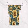 thumbnail image 5 of 3 Sizes of Towel Sets Including Bath Towel Hand Towel and Washcloth for Daily Use Virbant Sunflowers Pattern, 5 of 8