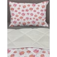 thumbnail image 3 of Floral Comforter & Sham Bedding Set, Cartoonish Flower Petals in Spring Colors on Plain Background, 3 pcs Duvet Set Microfiber Filling Quilt, 5 Sizes, Multicolor, by Ambesonne, 3 of 4