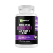BE HERBAL Elderberry Capsules with Zinc and Liposomal Vitamin C - 120 Capsules