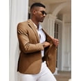 thumbnail image 4 of COOFANDY Mens Casual Blazer Slim Fit Suit Jacket Grey One Button Sport Coats & Blazers, 4 of 5