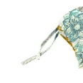 thumbnail image 5 of Jordan Manufacturing 43" x 19" Bridget Carmel Aqua Floral Rectangular Tufted Outdoor Wicker Settee Bench Cushion with Ties, 5 of 12