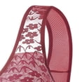 thumbnail image 4 of Hduncf Womens Plus Size Lace Embroidered Bra, Front Closure Wireless Bralette with U-Back Wide Straps, Thin Breathable Everyday Underwear Red 42, 4 of 5