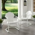 thumbnail image 2 of Crosley Furniture Chaise de Patio en Métal Tulipe Blanche (Ensemble de 2), 2 of 11