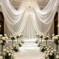 thumbnail image 5 of Wedding Chiffon Curtain Sheer Fabric Arch Drapes,78.74in for Ceremony,White, 5 of 7