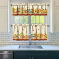 thumbnail image 3 of Fall Thanksgiving Kitchen Curtain Valance 3 Piece Set,Pumpkin Sunflower Maple Leaf Kitchen Decor,Thanksgiving Autumn Kitchen Curtains and Valance for Living Room Bedroom Kitchen Cafe Decor 24In, 3 of 6