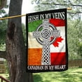 thumbnail image 2 of Irish In My Veins - Canadian In My Heart Flag - Garden Flag (11.5" x 17.5"), 2 of 6
