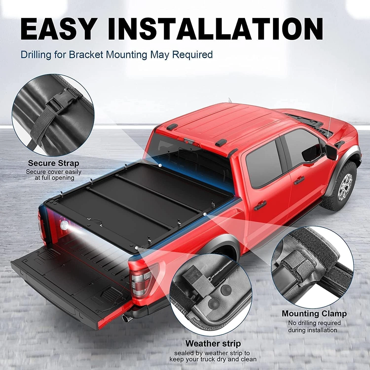 MOSTPLUS 6.5/6.6FT Roll Up Tonneau Cover for 2007-2013 GMC Sierra Chevy Silverado Truck Bed Cover