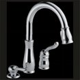 thumbnail image 2 of Delta Leland Single Handle Pull-Down Kitchen Faucet with Soap Dispenser in Chrome, 2 of 3