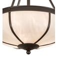 thumbnail image 3 of Meyda Tiffany 200913 Arts And Crafts 3 Light 18" Wide Semi-Flush Bowl Ceiling Fixture -, 3 of 7