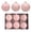 A002- Pink, variant on Christmas Tree Ornaments, Christmas Ornaments Set, Red and Gold Party Decorations, Decorative Hanging Ornaments, 6Pc 3 Inch Diameter Matte Red Satin Christmas Balls with Etched