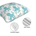 thumbnail image 4 of Throw Pillow Covers, Cute Octopus Green Soft Square Pillow Cases with Invisible Zipper for Couch Bed Sofa, Farmhouse Fall Home Decor 18"x18", 4 of 7