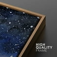 thumbnail image 4 of IDEA4WALL Framed Wall Art Print Set Blue & Black Watercolor Star Sky & Mountain Forest Nature Wilderness Modern Rustic Colorful for Living Room, Bedroom, Office - 16"x24"x2 Natural, 4 of 5