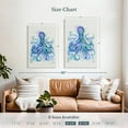 thumbnail image 4 of Elephant Stock Octopus Rainbow Splash Blue Wall Art - Vertical Canvas Wall Art - Living Room Wall Decor - Animal Canvas - Beige And Turquoise Decor By Fab Funky - 26" x 39", 4 of 8