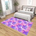 thumbnail image 4 of 3x5 Rug, Monstera Door Mat Washable Non Slip Soft for Entryway, Tropical Leaf Rug, Pink and Purple Leaves Carpet, Monstera Home Decor & Gifts, 4 of 7