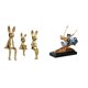 thumbnail image 1 of Figura decorativa en miniatura: estatua de bailarina sentada, adorno para decoración de interiores. Estatuas de conejitos en miniatura. Estatua de bai, 1 of 8