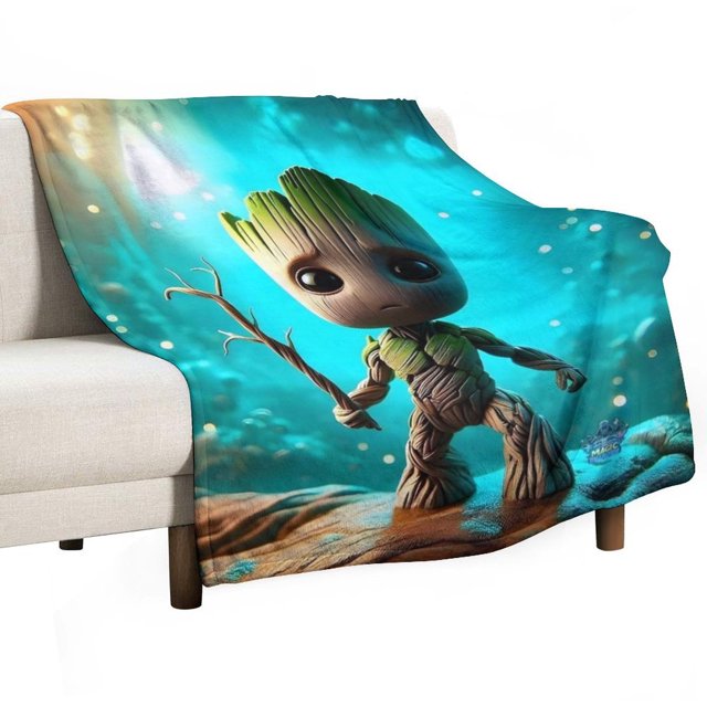 Manta de Baby Yoda, manta de tela de superficie vertical súper suave de varios tamaños, acogedora y cálida, adecuada para cama, sofá, campamento, viajes, para todas las estaciones, liviana y compacta