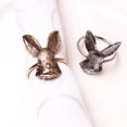 thumbnail image 4 of 12 Pcs Rabbit Napkin Rings Holder Gold Animal for Napkins Alloy, 4 of 6