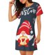 thumbnail image 2 of Fotbe Three Cute Christmas Gnomes Bata de Dormir para Mujer con Estampado, Camisón de Algodón de Manga Corta, Ropa de Dormir Casual, 2 of 6