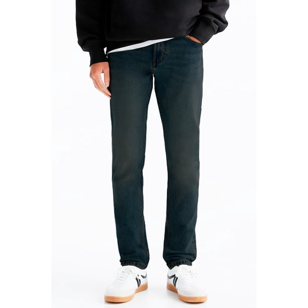Pantalón Recto para Hombre Shendy Vendy Mezclilla Strech Clasico con Bolsillo