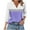 Purple3, variant on fatyb 3/4 Length Sleeve Womens V Neck Tops with Collar Casual Loose Tunic Shirts Dressy Blouses for Women