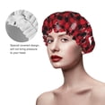 thumbnail image 4 of Kdxio Christmas Tree Buffalo Plaid Print Shower Cap for Women,Elastic and Reusable,Double Waterproof Layers Bathing Hat, 4 of 9