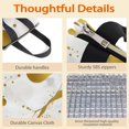 thumbnail image 4 of White and Gold Marble Pattern Insulated Lunch Bag for Women Men, Large Portable Soft Cooler Tote, Thermal Food Storage Bag with Pearl Cotton, 8.66L, 8.75"x5.75"x9.5", 4 of 6