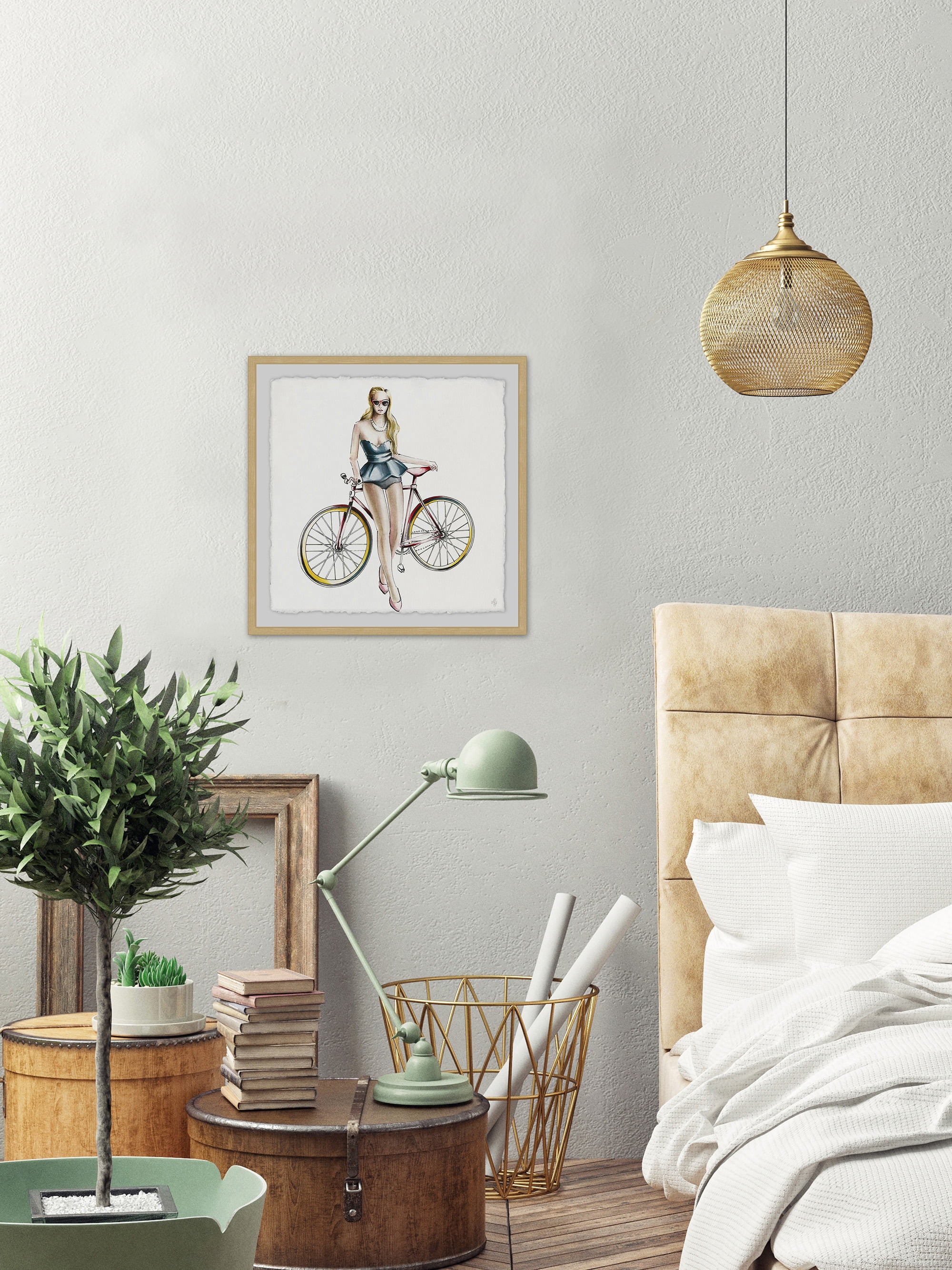Bicycle Beauty Framed Painting Print