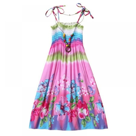 

URMAGIC Toddler Girls Summer Dress Sleeveless Suspender Floral Princess Sundress Summer Clothes Outfits 2-10 Years