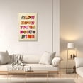 thumbnail image 4 of Colorful Canvas Wall Art Daily Reminder Positive Affirmations Wall Decor Slow Down Your Doing Fine Poster Print Inspiring Music Vienna Lyrics maximalist aesthetic Bedroom Decor 12x18inch Framed, 4 of 8