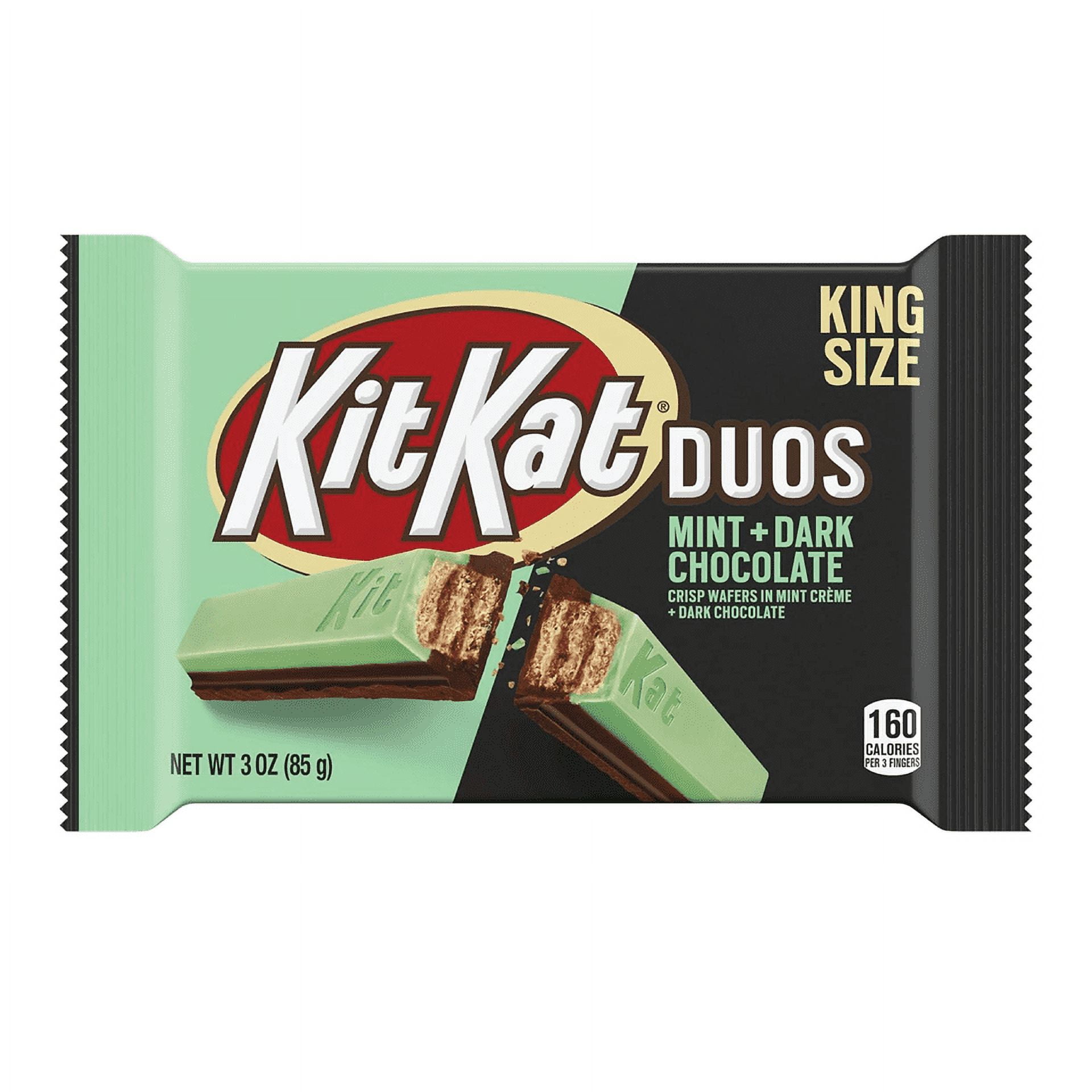 Full Box 24x Packs Kit Kat Duos Mint + Dark Chocolate Wafers Candy Bars | 3oz