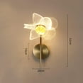 thumbnail image 5 of Modern Flower Wall Sconce Lighting Fixture Gold Metal Wall Mounted Lamp, 6W LED Home Decor Wall Light Bedroom Bedside Wall Lamps, 3 Color Mode Living Room Wall Sconces, 5 of 7