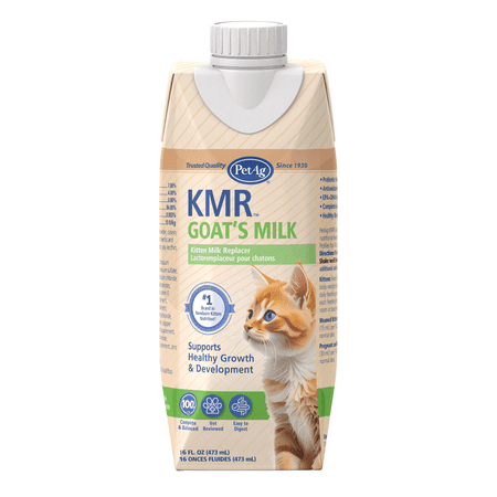 PetAg KMR Goat’s Milk Kitten Milk Replacer Liquid - 16 oz