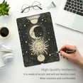 thumbnail image 4 of FMSHPON Black Space Sun CrescentStars Clipboard Hardboard Wood Nursing Clip Board and Pull for Standard A4 Letter 13x9 inches, 4 of 7