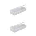 thumbnail image 4 of Vogacara Caja de almacenamiento transparente de plástico rectangular para decoración de uñas transparente 2piezas, 4 of 6