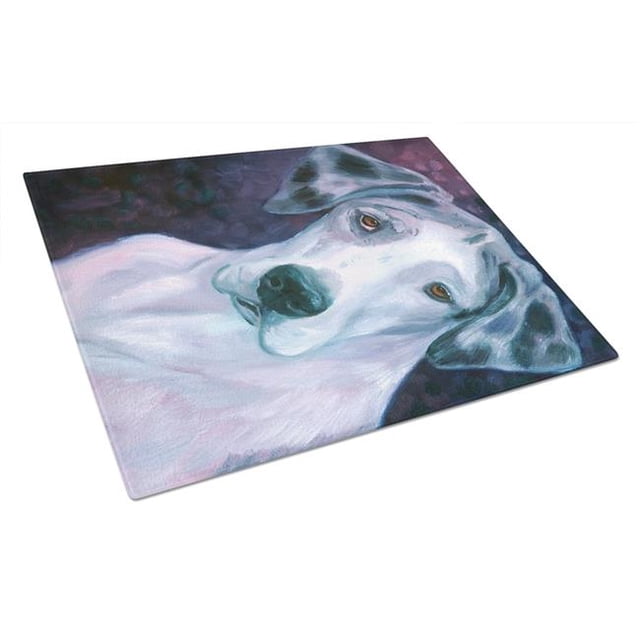Carolines Treasures 7441LCB Curious Great Dane Glass Cutting Board - Large