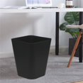 thumbnail image 5 of Wastebasket Trash Can Garbage For Bathroom Kitchen Countertop Large Plain Trash Can Without Lid/ Large Solid Color Lidless Trash Can Black A, 5 of 5