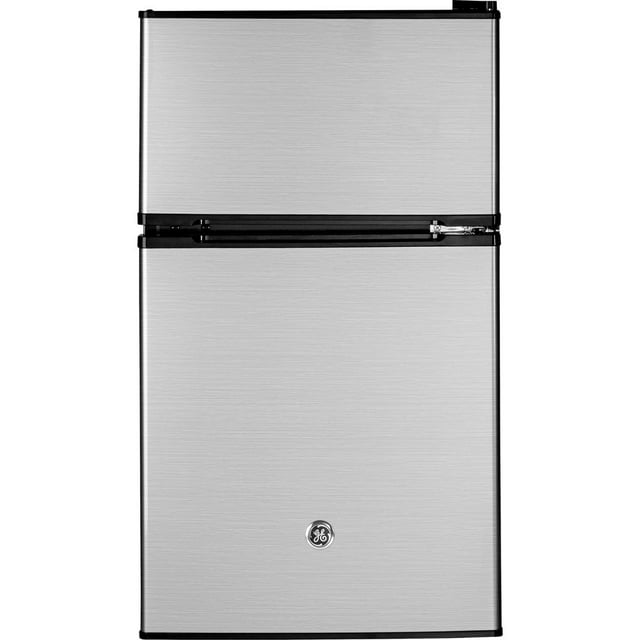 GE Réfrigérateur Compact à Deux Portes de 3,1 Pi3 en Acier Inoxydable GDE03GLKLB