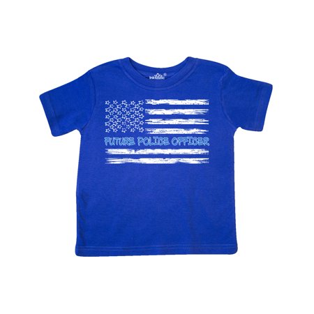 

Inktastic Future Police Officer- Distressed Flag Gift Toddler Boy or Toddler Girl T-Shirt