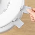 thumbnail image 3 of piezas (blanco+gris) asiento de inodoro ajustable creativo, 3 of 5