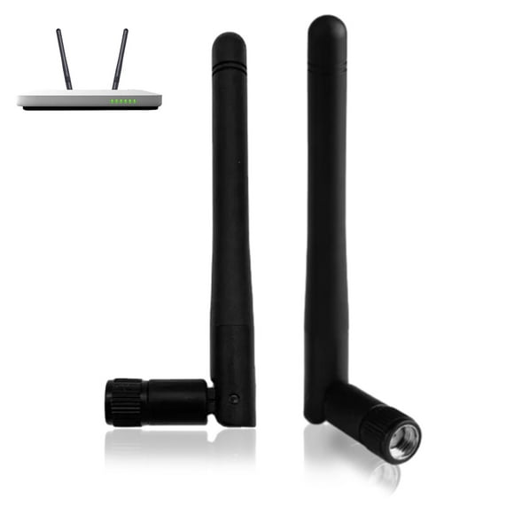 WiFi Antenna 2.4GHz 5GHz 5.8GHz 3dBi Dual-Frequency RP-SMA Male WiFi Antenna(2 Packs), External WiFi Antenna for Network Card USB Adapter WiFi Router