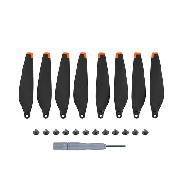 Injueey Hélice de Dron de 8 piezas, pieza de accesorios de doble cara con destornillador, accesorios de repuesto para Mini 3 Pro, blanco y naranja Accesorios para aéreos Blanco Naranja